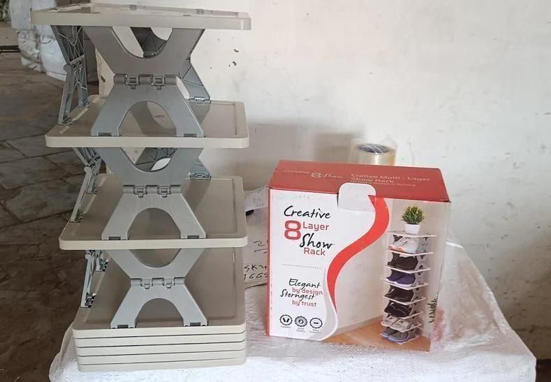 4-Tier Stackable Shoe Rack Organizer for Small Spaces