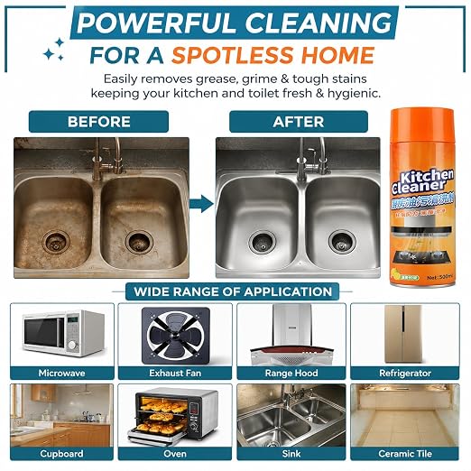 Kitchen Cleaner Spray Grease Stain Remover