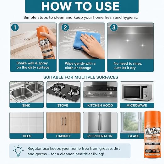 Kitchen Cleaner Spray Grease Stain Remover