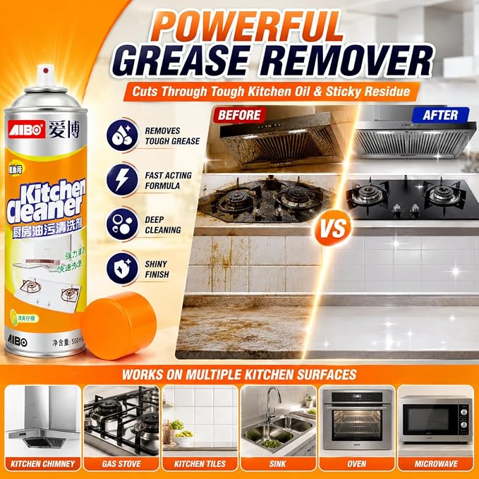 Kitchen Cleaner Spray Grease Stain Remover