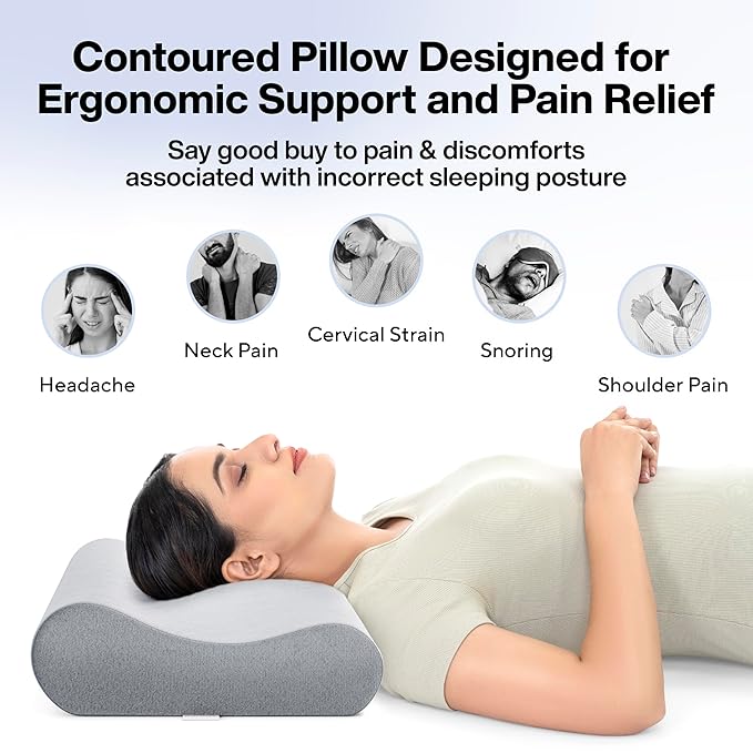 Cervical Pillow for Neck & Shoulder Pain Relief.